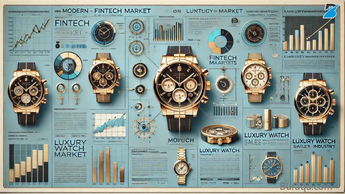 A visual representation of how the fintech market has influenced the luxury watch industry, showcasing trends and impacts