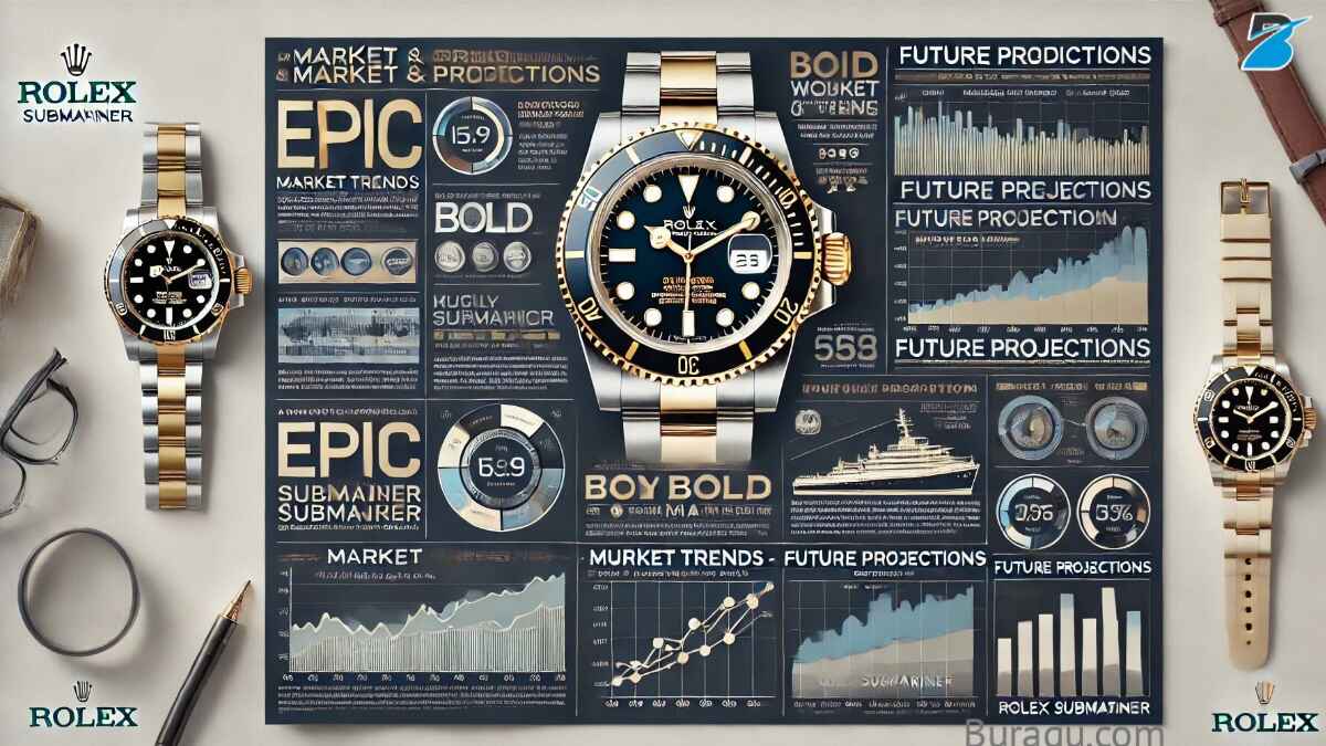 A visual representation of market trends and future predictions for the Rolex Submariner, highlighting key insights