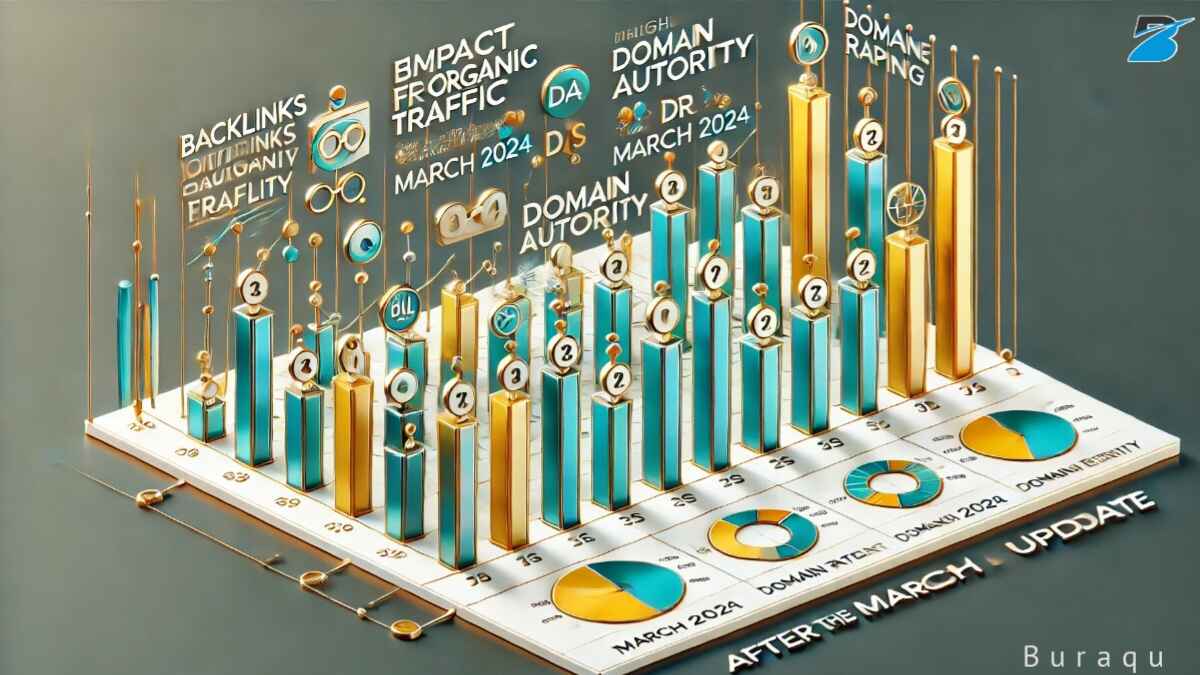 A bar graph illustrating the impact of organic traffic on backlink quality, comparing high-traffic sites with those of high Domain Authority