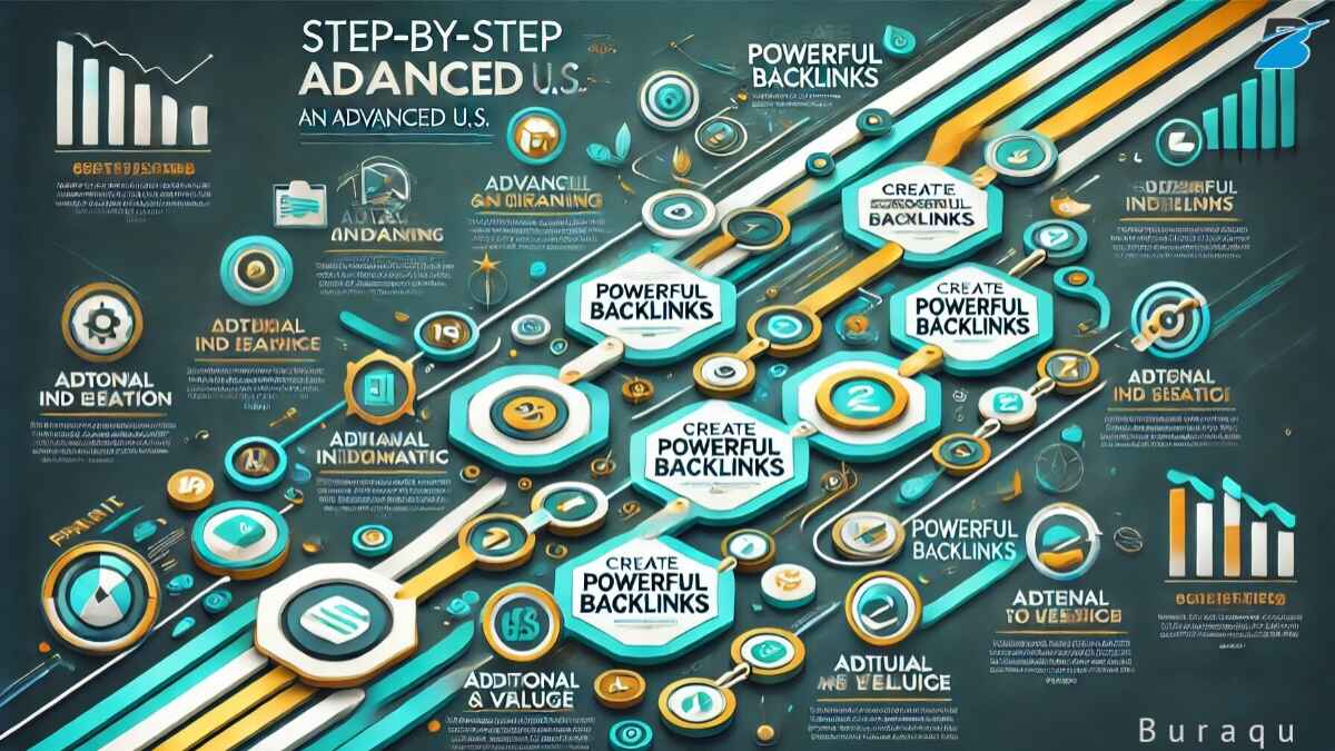 An infographic detailing the step-by-step process of creating the most powerful backlinks, with clear, easy-to-follow instructions